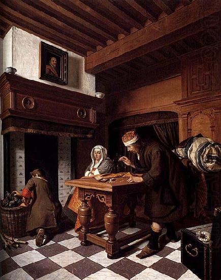 A Man Weighing Gold., Cornelis de Man